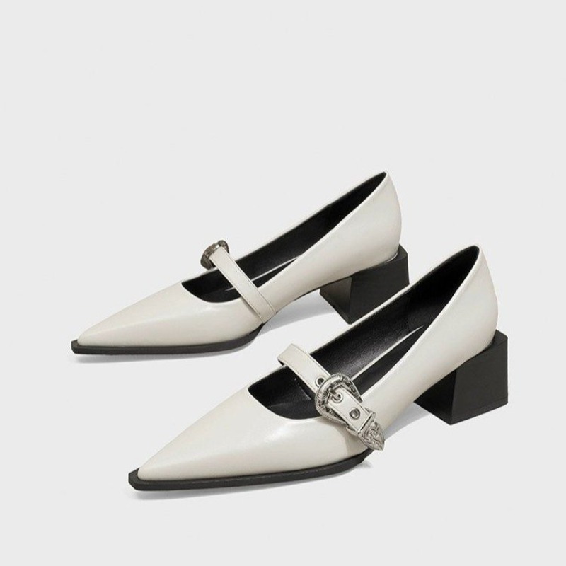 Vintage Fashion Dress - Sapatos Femininos Mary Jane Vintage de