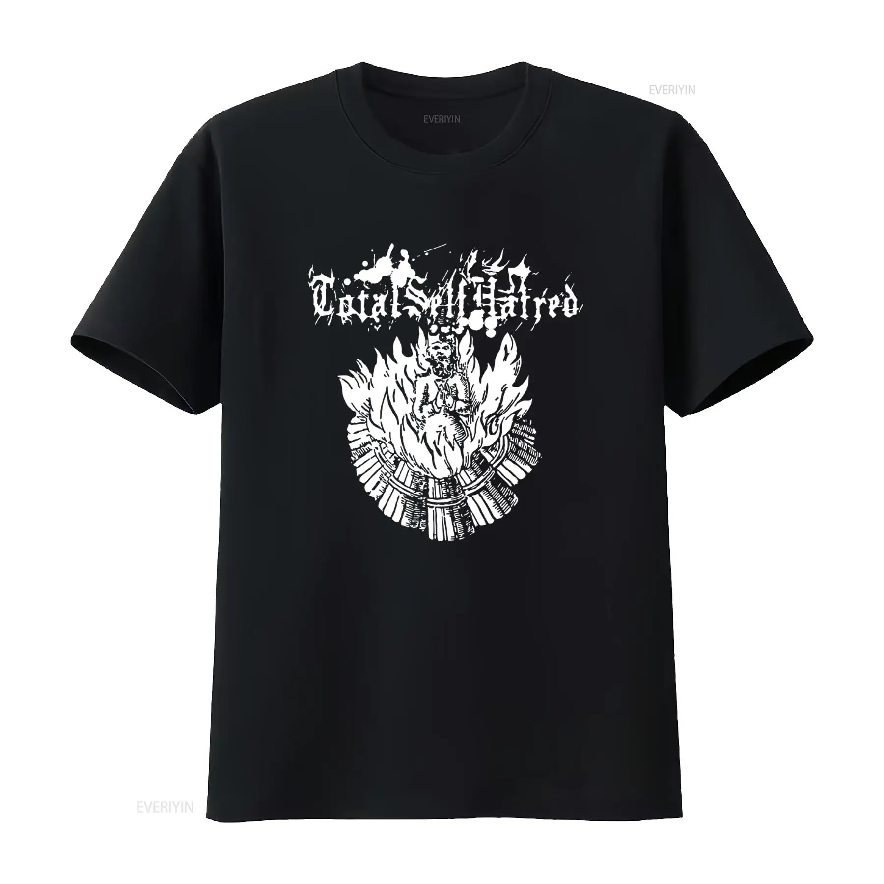 Vintage Fashion Wear - Camiseta TOTALSELFHATRED com Design de Arte