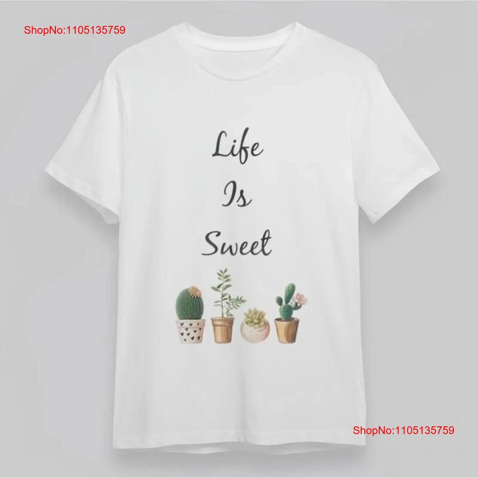 Vintage Fashion Quotes Short - Camiseta clássica macia feminina cacto potes