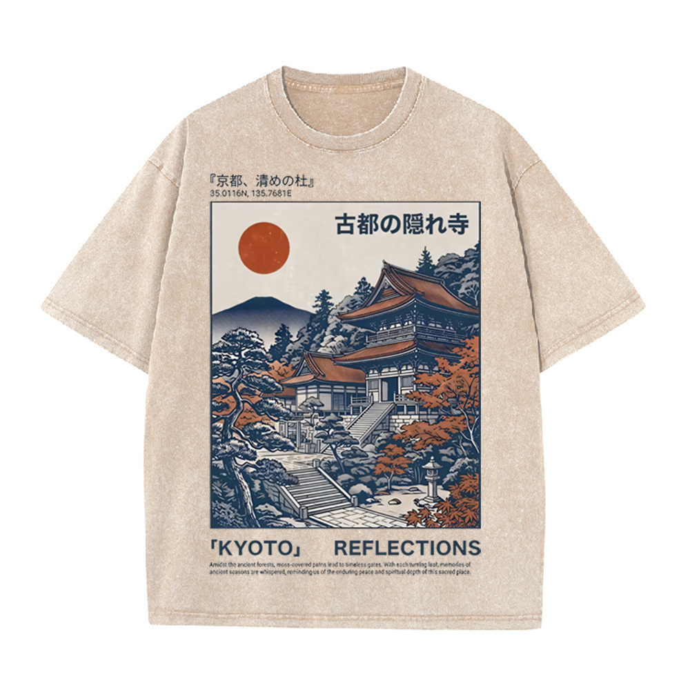 Vintage Fashion Kyoto - Camiseta Oversized Casual com Estampa Gráfica