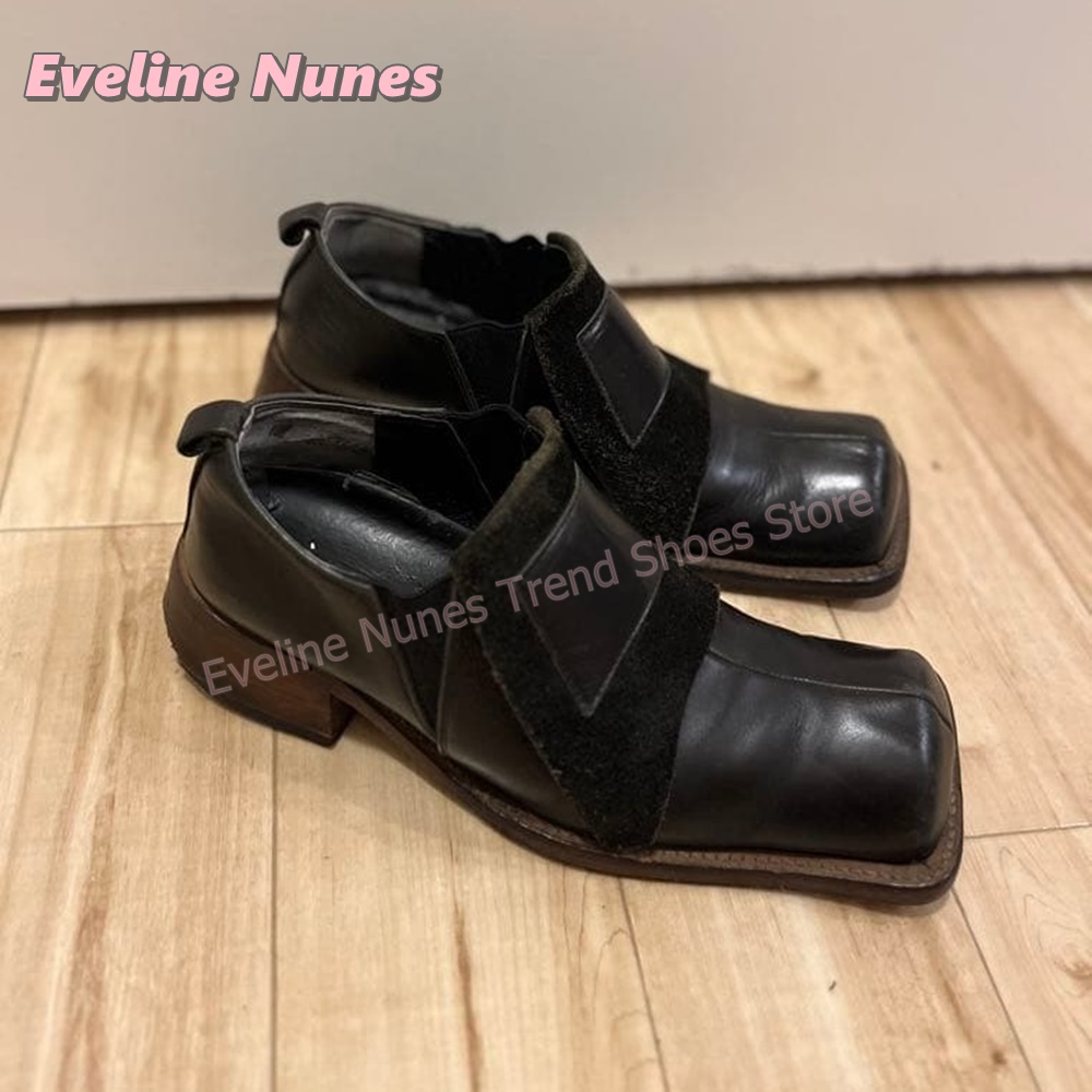 Vintage Fashion Dress - Sapatos femininos retrô com bico quadrado,