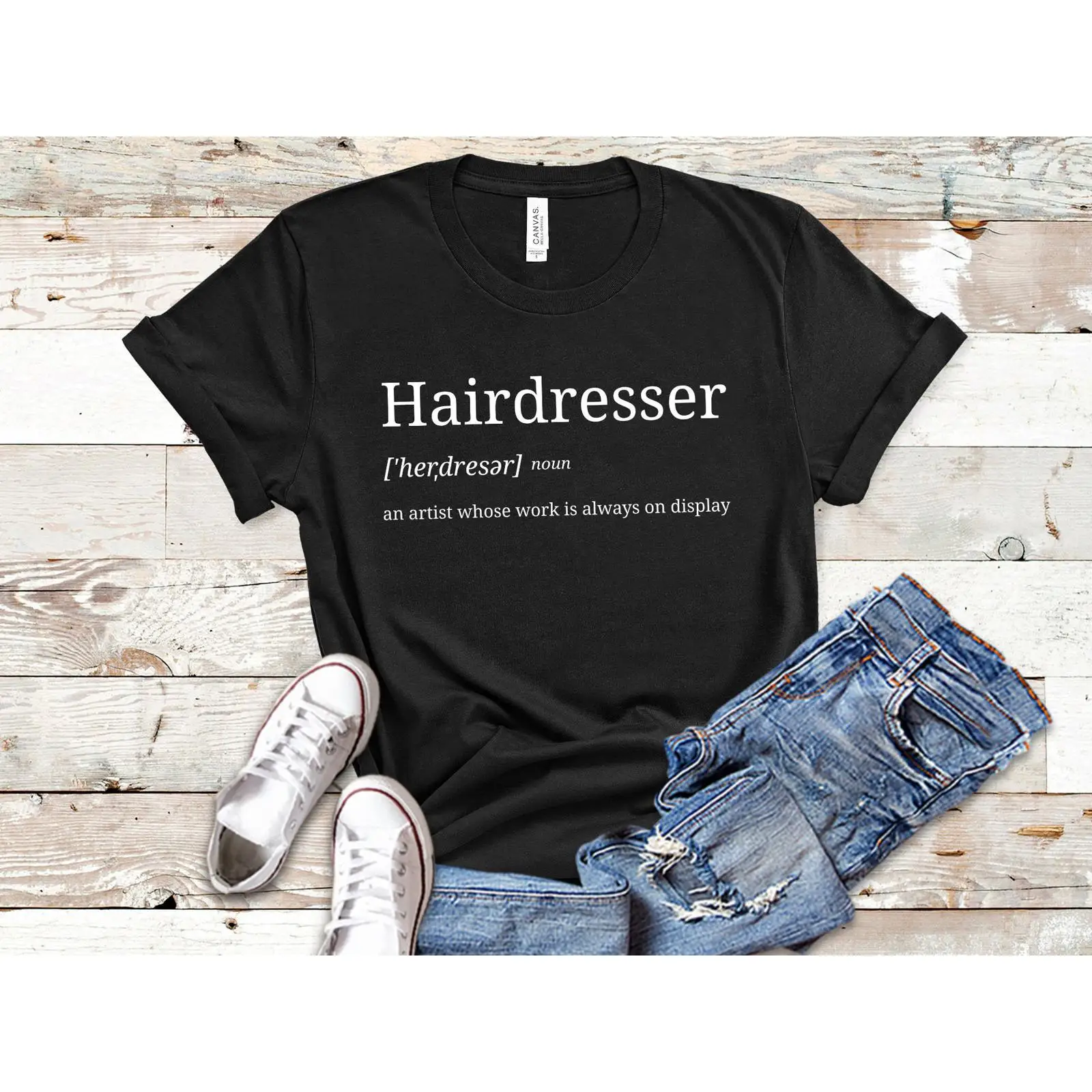 Vintage Fashion Quotes Short - Camiseta de Cabeleireiro Vintage Lavada com