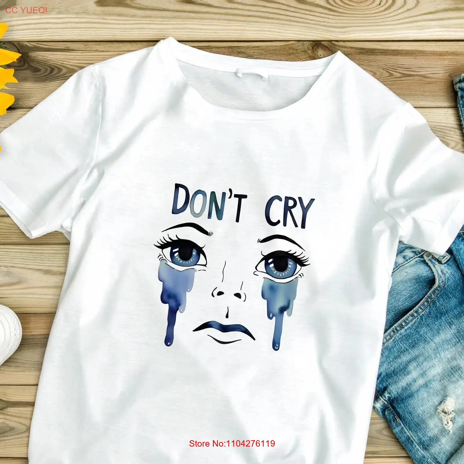Vintage Fashion Quotes Short - Camiseta Cry Quote com Estampa Emocional