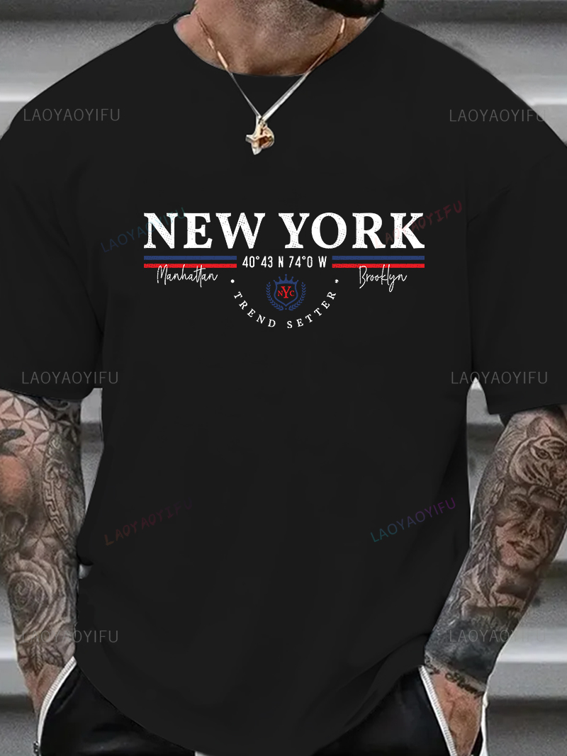 Nova york carta gráfica camise - Vintage Fashion York avaliação e preço