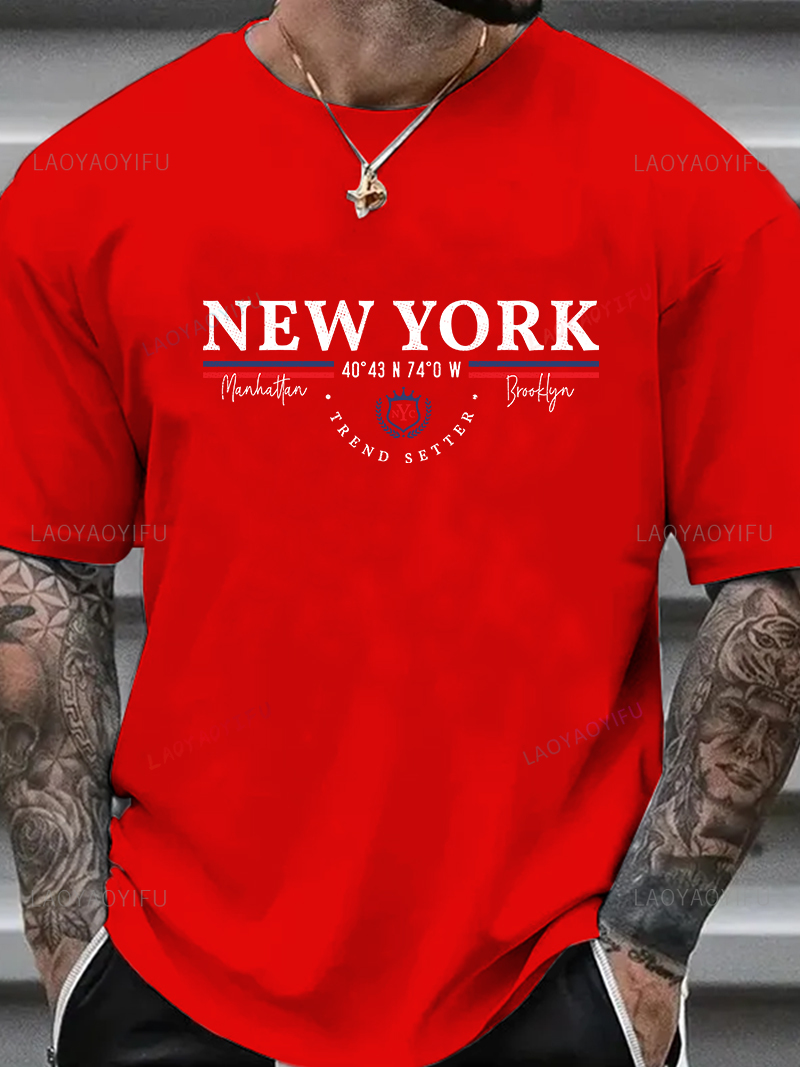 Nova york carta gráfica camise - Vintage Fashion York avaliação e preço