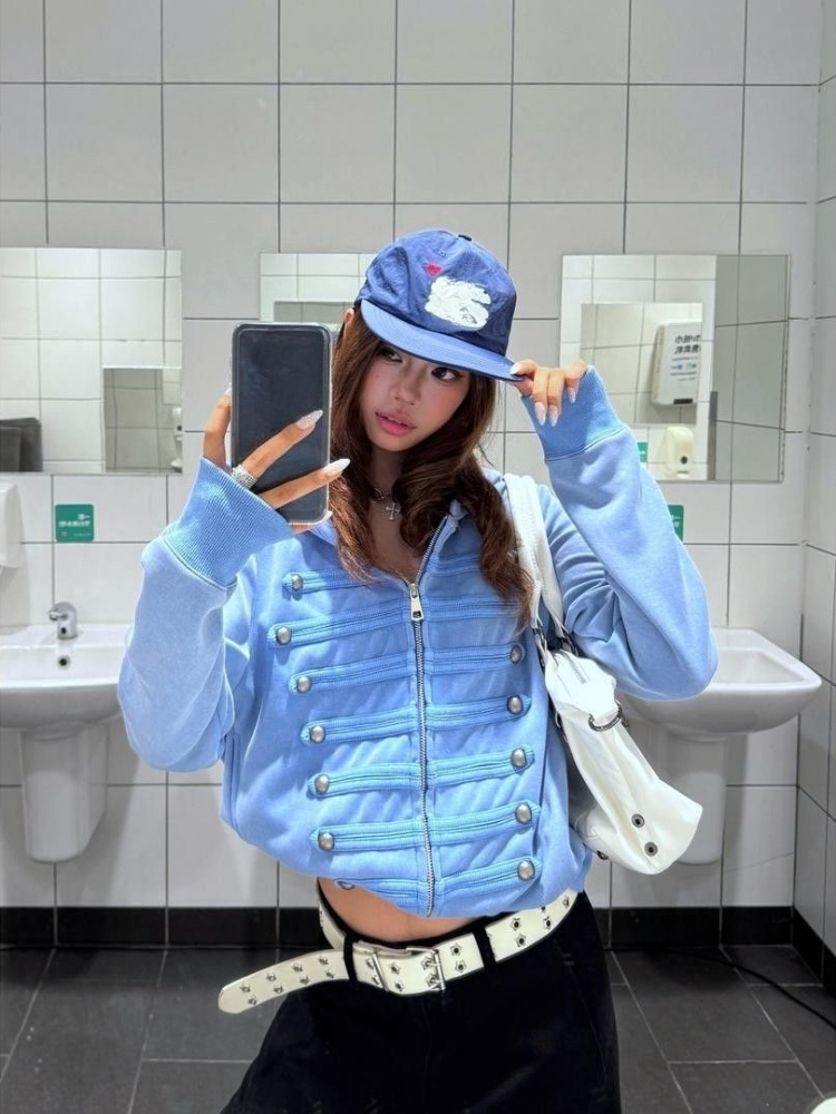 Casaco de Moda Coreana Streetw - Vintage Fashion Subculture avaliação e preço
