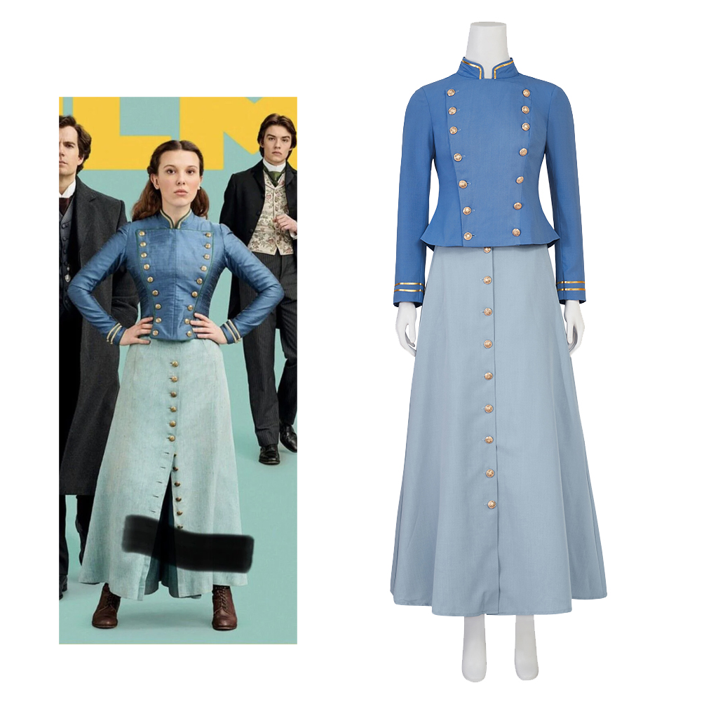 Filme cosplay enola holmes 2 c - Vintage Fashion Dress avaliação e preço