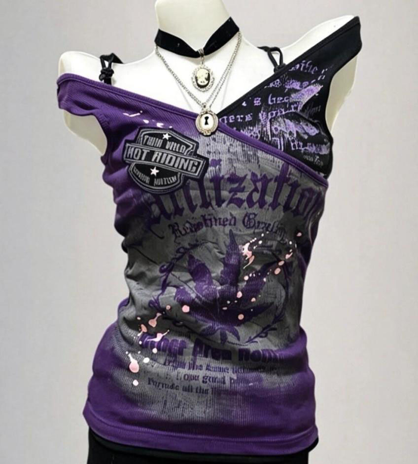 Camisetas Góticas Y2K com Esta - Vintage Fashion Subculture avaliação e preço