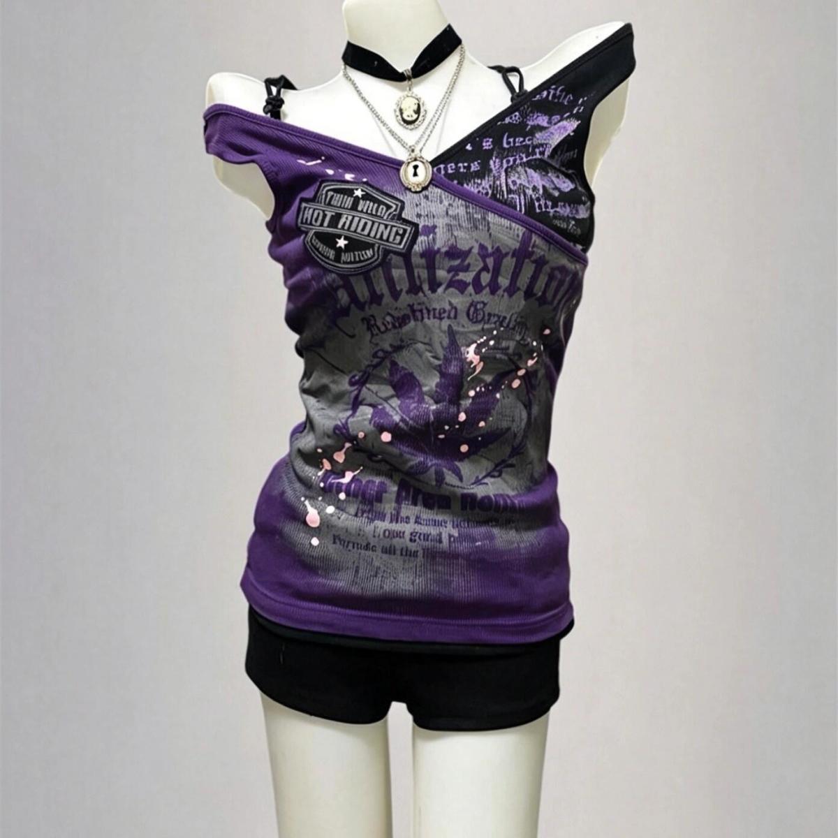 Camisetas Góticas Y2K com Esta - Vintage Fashion Subculture avaliação e preço