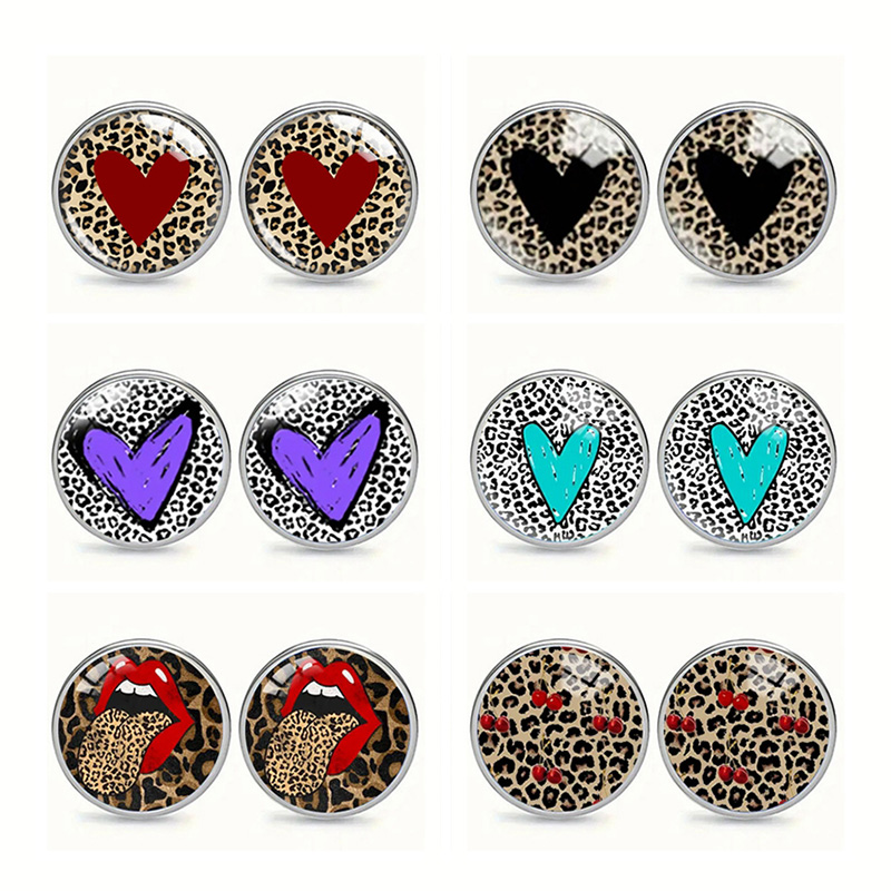 Brincos de vidro com estampa d - Vintage Fashion Illustrations avaliação e preço