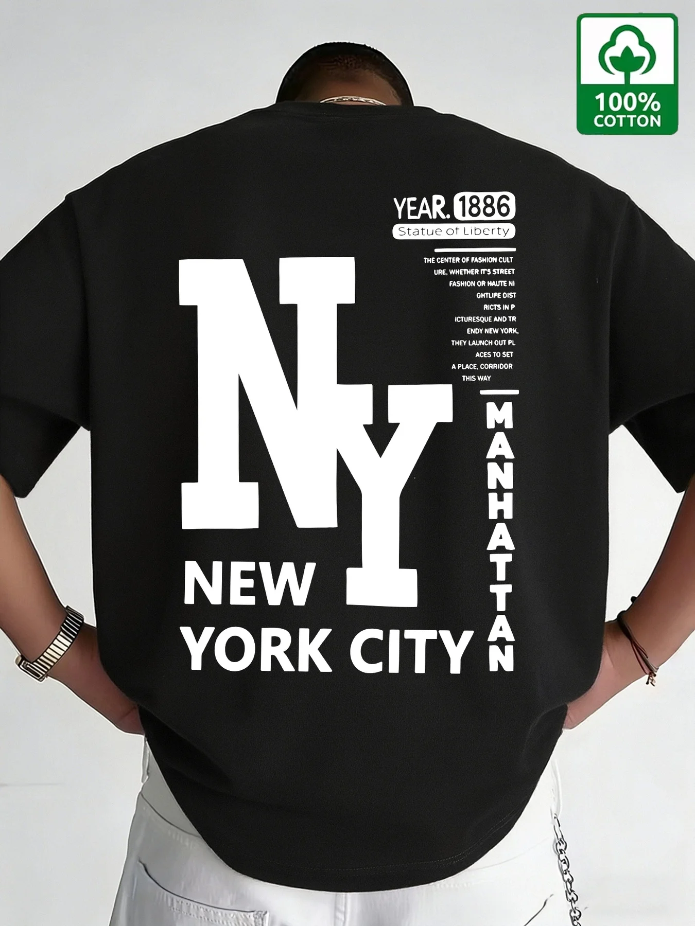 Camiseta Masculina NYC de Algo - Vintage Fashion York avaliação e preço