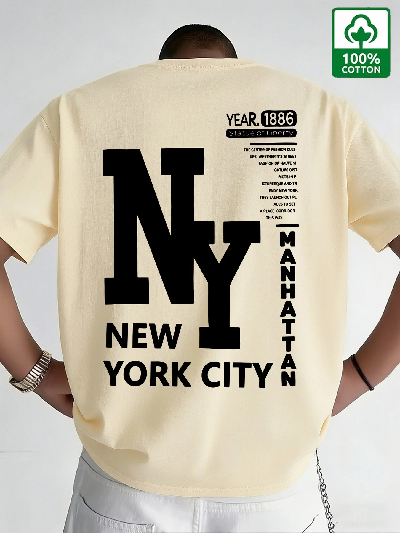 Camiseta Masculina NYC de Algo - Vintage Fashion York avaliação e preço