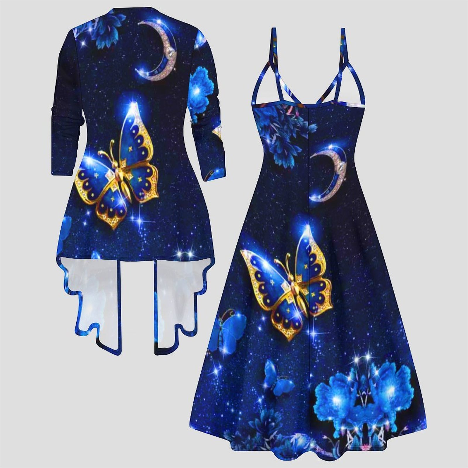 Conjunto de duas peças com est - Vintage Fashion Wear avaliação e preço