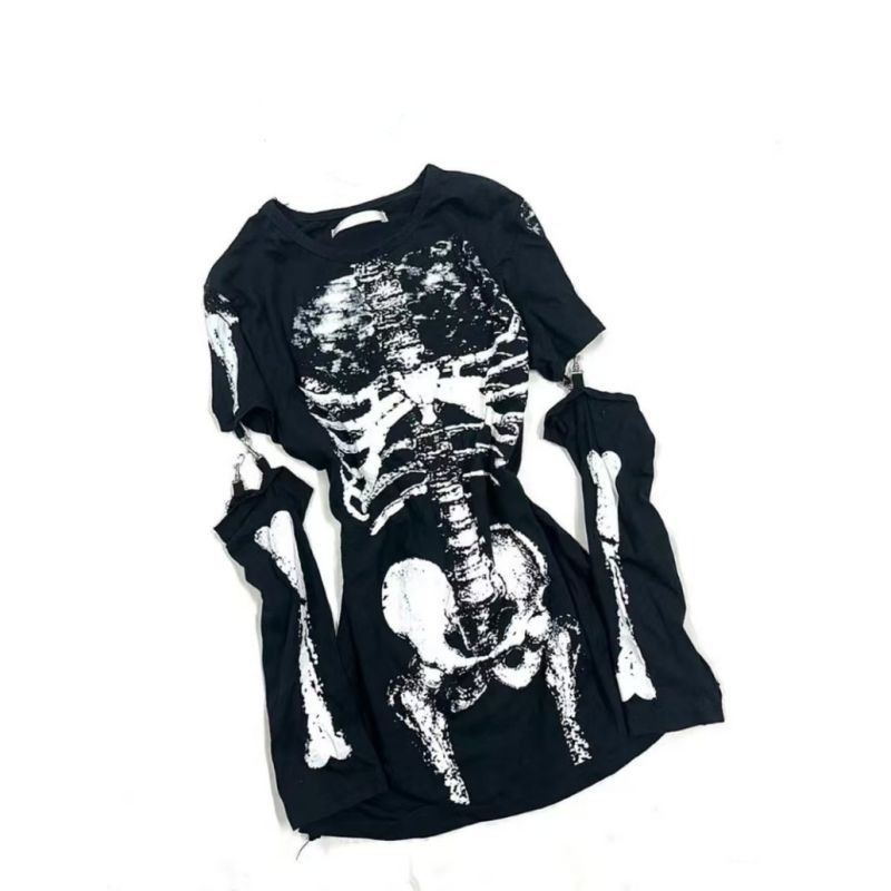 Camiseta Gráfica Gótica Japone - Vintage Fashion Subculture avaliação e preço