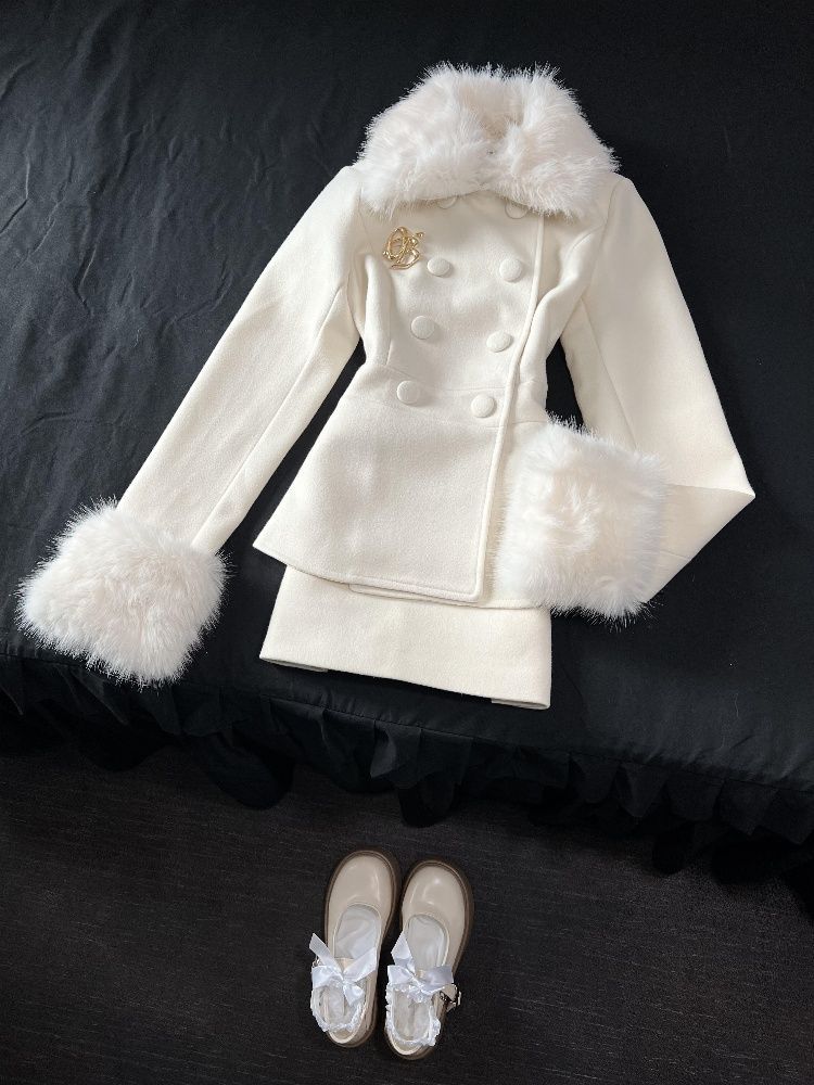 Inverno francês elegante conju - V Vintage Fashion avaliação e preço