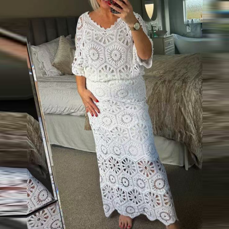 Conjunto Casual de Saia Rodada - V Vintage Fashion avaliação e preço